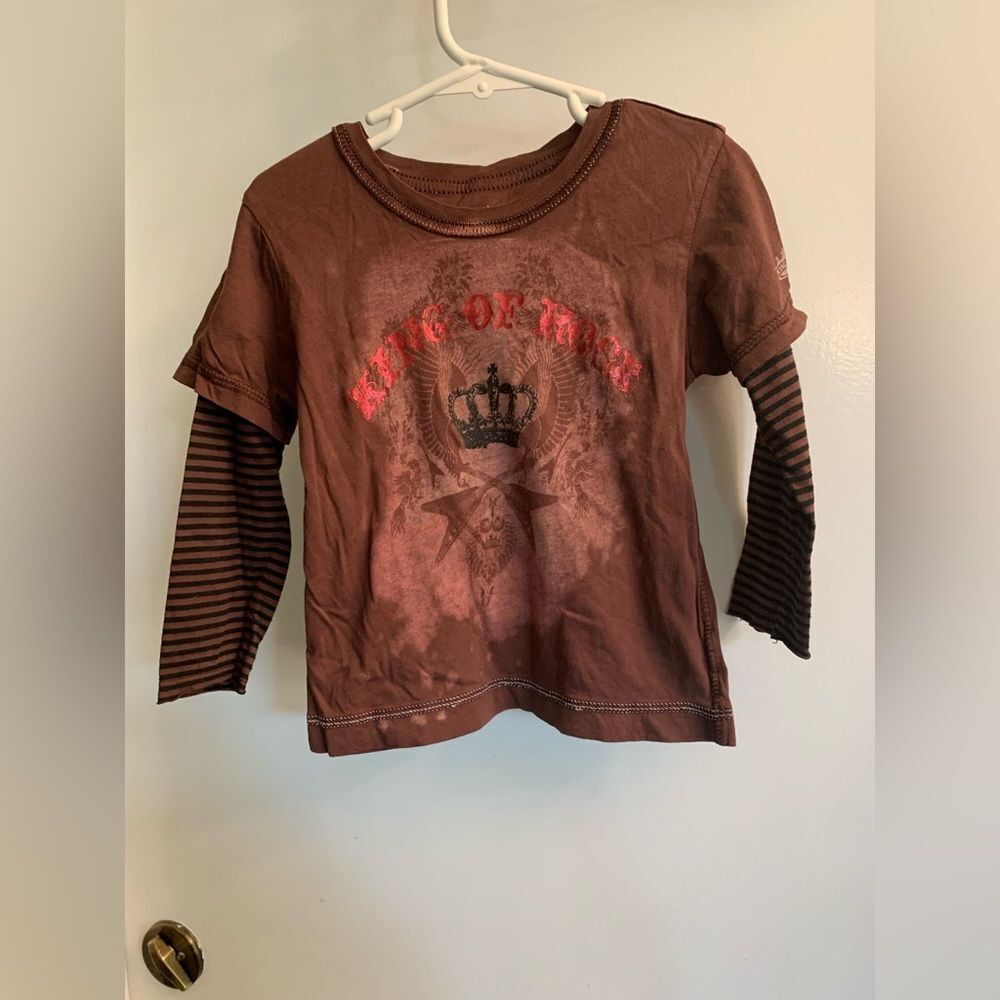 Kingsley Long sleeve Cotton Dragon Striped Shirt Size 2T